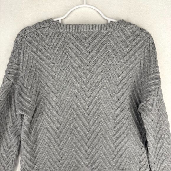 Truth by Republic Gray Argyle Pattern Sweater Womens Size M - Picture 7 of 10
